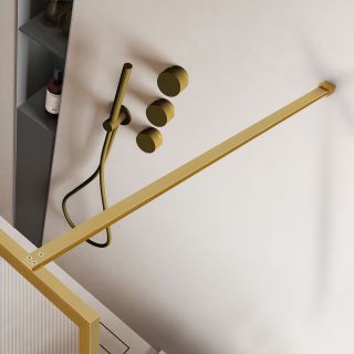 Душевая перегородка Vincea Walk-In HP Art VSW-1HP100FLBG, 1000*2000, брашированное золото, стекло рифленое