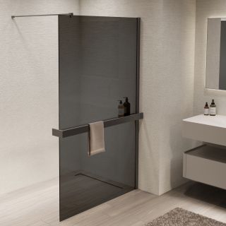 Душевая перегородка Vincea Walk-In VSW-1HR120CGGM, 1200*2000, вороненая сталь, стекло тонированное