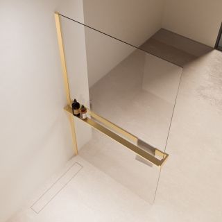 Душевая перегородка Vincea Walk-In VSW-1HR900CLG, 900*2000, матовый золотой, стекло прозрачное