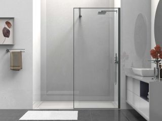 Душевая перегородка Vincea Walk-In HS VSW-1HS100CLGM, 1000*2000, вороненая сталь, стекло прозрачное