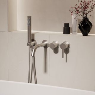 Смеситель для ванны Vincea Villa VTFW-1VL1BN, встраиваемый, брашированный никель