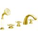 Смеситель на борт ванны Rav Slezak Morava retro MK169.5PZ золото