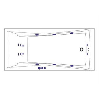 Гидромассажная ванна WHITECROSS Palace 0104.180080.100.SMART.CR 180x80 см Smart хром