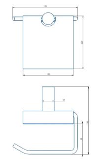 Держатель для туалетной бумаги Haiba HB8403-7 чёрный матовый
