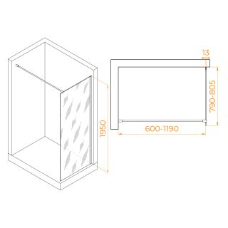 Душевая перегородка RGW WA-010W 351001008-15 80см белый