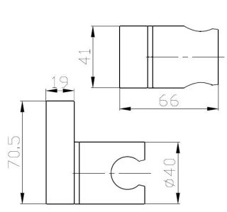 Держатель для душа ESKO SH405black черный