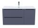 Подвесная тумба с раковиной IDDIS Edifice EDI10D0i95K 100см тёмно-серый