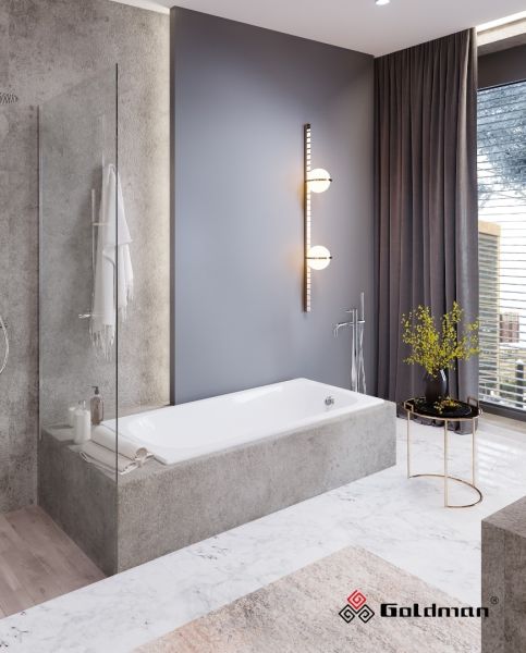 Ванна чугунная Goldman Real RL17070 170x70см с ножками