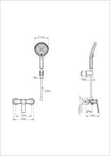 Смеситель для душа Wonzon & Woghand WW-B2585-MW белый матовый