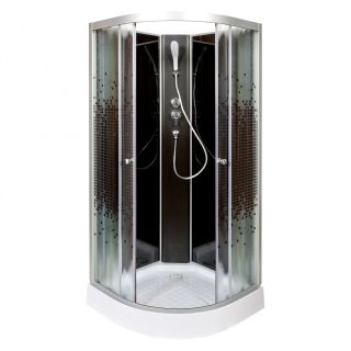 Душевая кабина Deto L 801 N без крыши BLACK 100х100х200 см