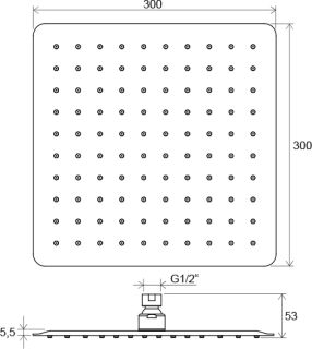 Верхний душ Ravak Chrome 982.00 X07P016