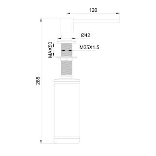Дозатор для мыла Wonzon & Woghand WW-88SD02-MB чёрный матовый