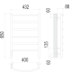 Полотенцесушитель электрический Terminus Классик П6 400х650