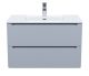 Подвесная тумба с раковиной IDDIS Edifice EDI80L0i95K 80см светло-серый