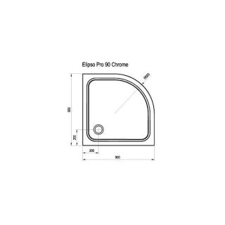 Душевой поддон Ravak Elipso Pro-90 CHROME XA247701010