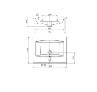 Раковина Santek Элина1.WH50.1.606 60 см