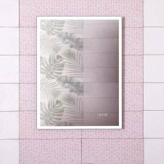 Зеркало с подсветкой Бриклаер Лофт 4627125415722 с часами 60 см сенсор бесконтактный