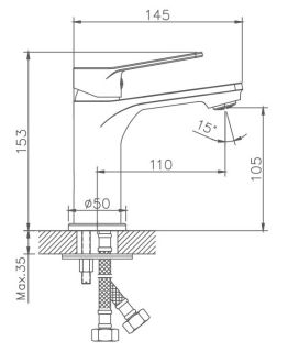 Смеситель для раковины Haiba HB10559 хром