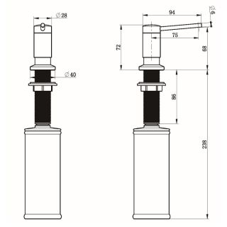 Дозатор для кухонной мойки Grandex Aqua Joy 9000262 медь