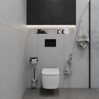 Клавиша смыва IDDIS Unifix UNI03BCi77 чёрный матовый