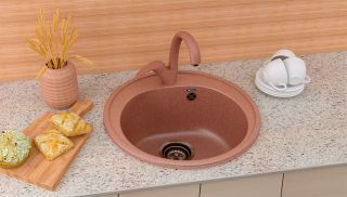 Смеситель для кухни Ulgran Classic U-007-328 бежевый