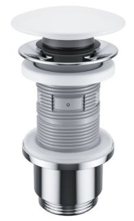 Донный клапан для раковины Whitecross 3101.0001.200 клик-клак белый матовый