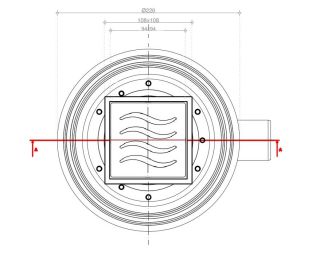 Душевой трап Confluo Standard Vertical Dry Mask