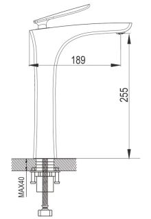 Смеситель для раковины Rose R2711 хром