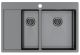 Мойка кухонная Paulmark Kroner PM227851-GMR правая воронёная сталь