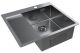 Мойка кухонная Paulmark Kroner PM225951-GMR правая воронёная сталь