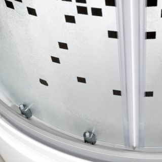 Душевая кабина Deto L 890 стандартная BLACK 90х90х215 см