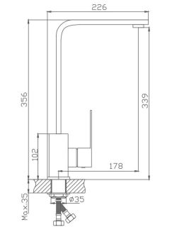 Смеситель для кухни Haiba HB70803 сталь