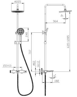 Душевая стойка Raglo R32.24 хром