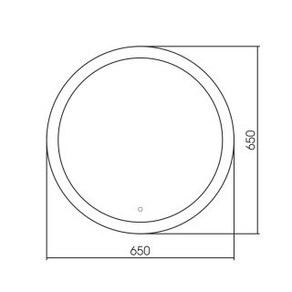Зеркало с подсветкой ABBER Mond AG6202S-0.65 65см