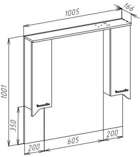 Зеркало-шкаф с подсветкой Bellezza Дрея 105см белый 00000001065