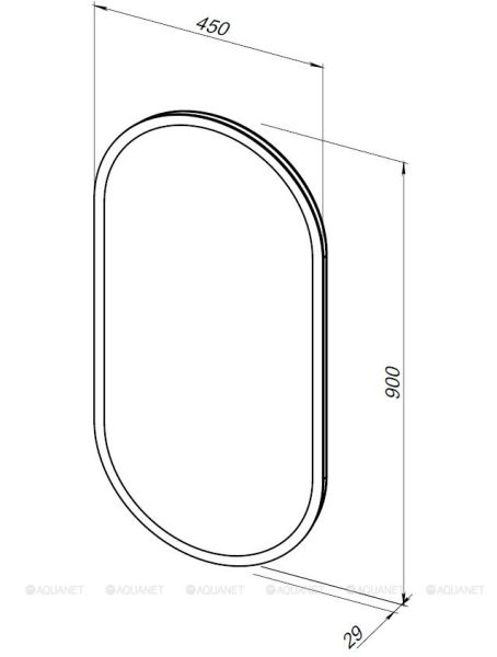 Зеркало с подсветкой Aquanet Монте 288969 45 см белый матовый