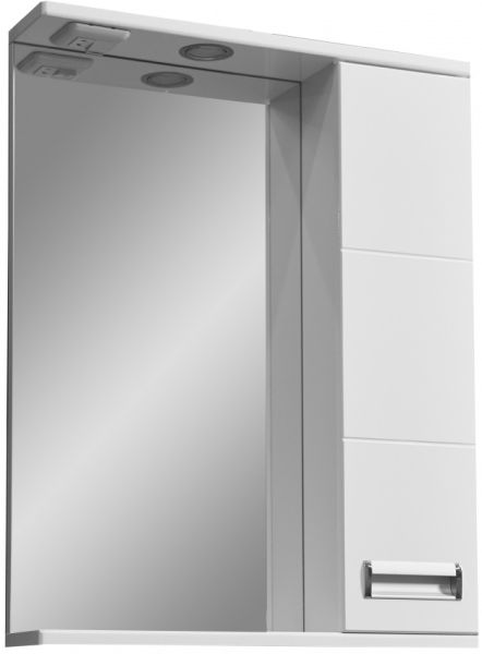 Зеркало-шкаф с подсветкой Stella Polar Фиора 55см белый SP-00000209