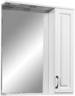 Зеркало-шкаф с подсветкой Stella Polar Кармела 65см ольха белая SP-00000184