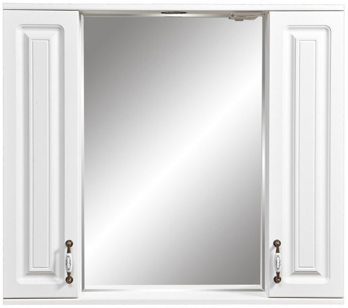 Зеркало-шкаф с подсветкой Stella Polar Кармела 90см ольха белая SP-00000186