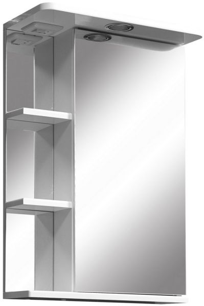 Зеркало-шкаф с подсветкой Stella Polar Нелея 50см правый белый SP-00000035