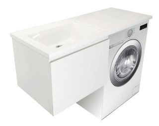 Подвесная тумба с раковиной Эстет Dallas Luxe ФР-00009675 Л 105см один ящик белый