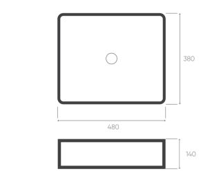 Раковина чаша Bronze de Luxe SCANDI 1010-GM, серый