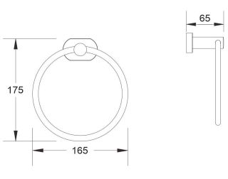 Полотенцедержатель Shevanik SG5106H чёрный