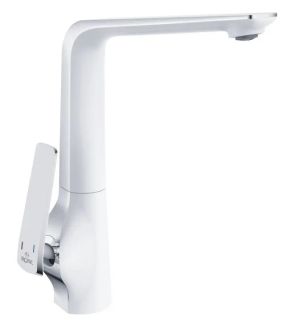 Смеситель для кухни Rose R1313F белый/хром