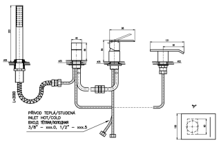Смеситель на борт ванны Rav Slezak Loira LR573.5PZ золото